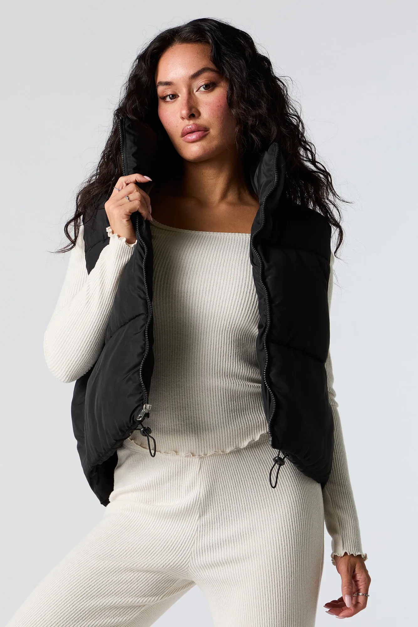 Toggle Hem Puffer Vest sold by Urban Planet product image thumbnail 5
