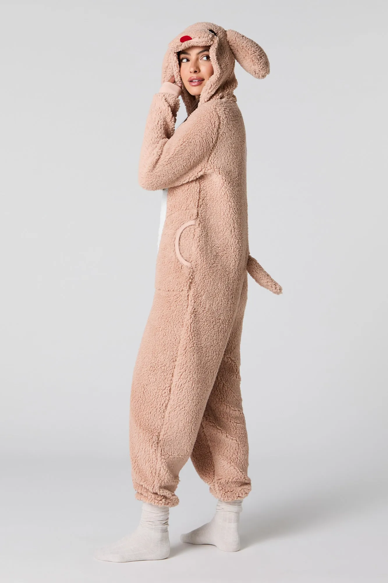 3D Dog Sherpa Onesie sold by Urban Planet product image thumbnail 2