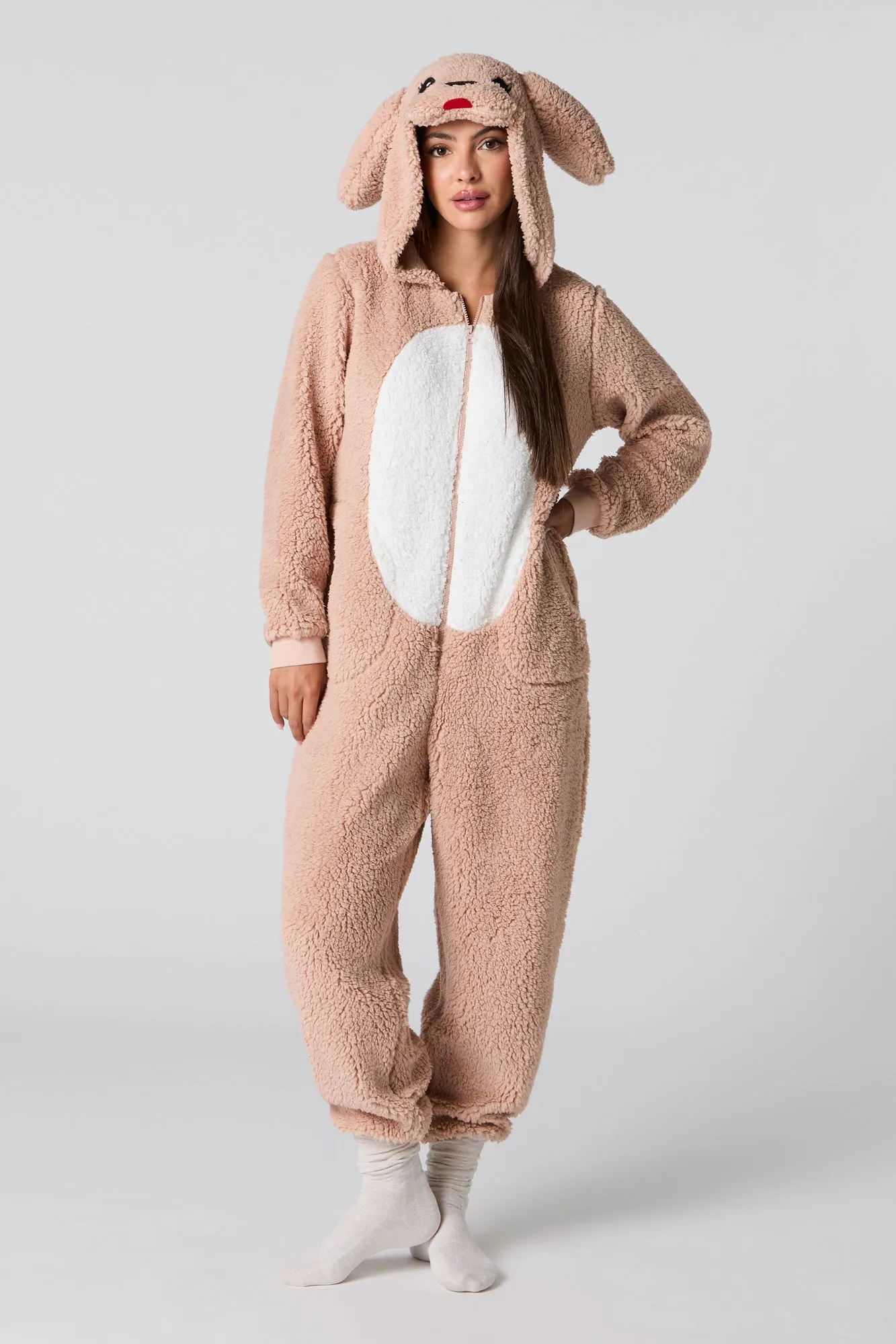 3D Dog Sherpa Onesie sold by Urban Planet