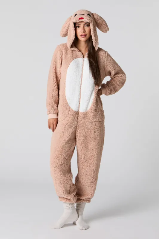 Combinaison en sherpa à imprimé de chien 3D sold by Urban Planet