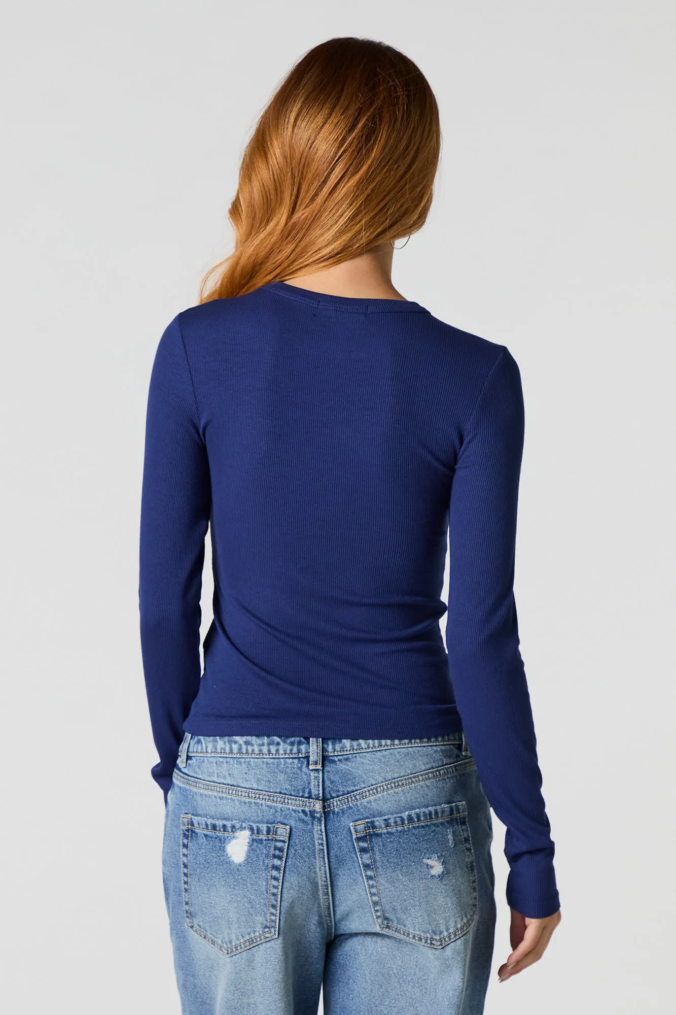 Ribbed Crewneck Long Sleeve Top sold by Urban Planet product image thumbnail 2