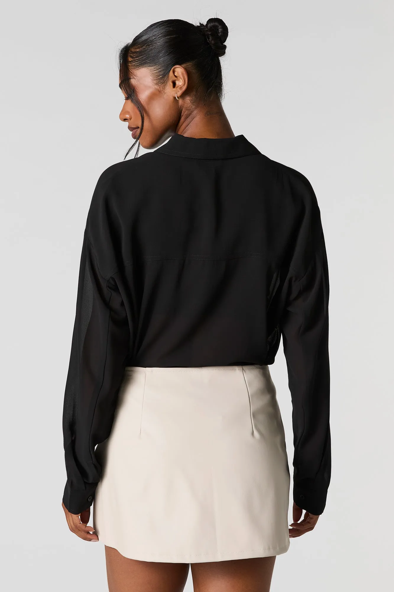 Faux Leather Slit Mini Skirt sold by Urban Planet product image thumbnail 2