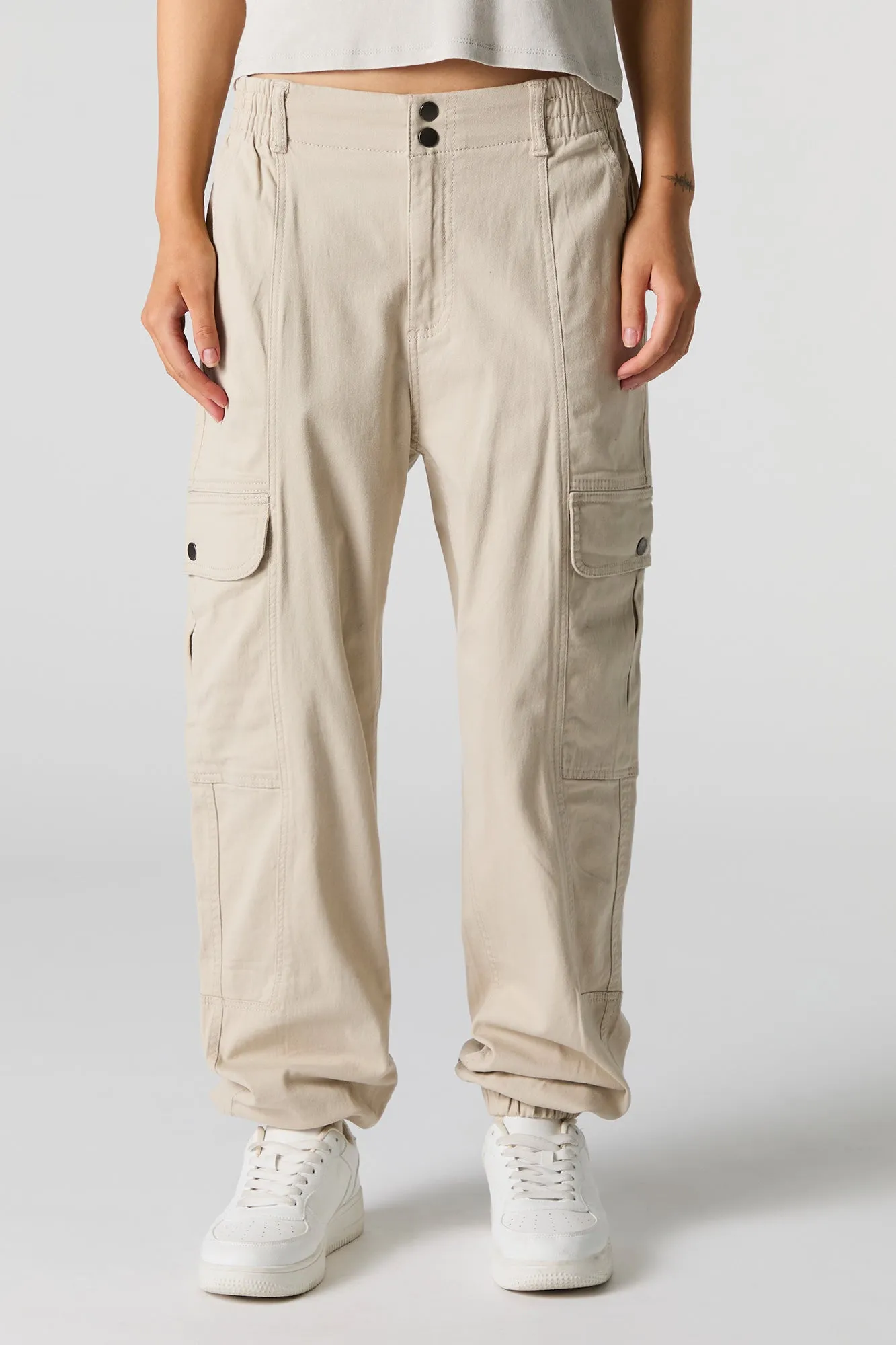 Jogger cargo avec patte de boutonnage double sold by Urban Planet product image thumbnail 2