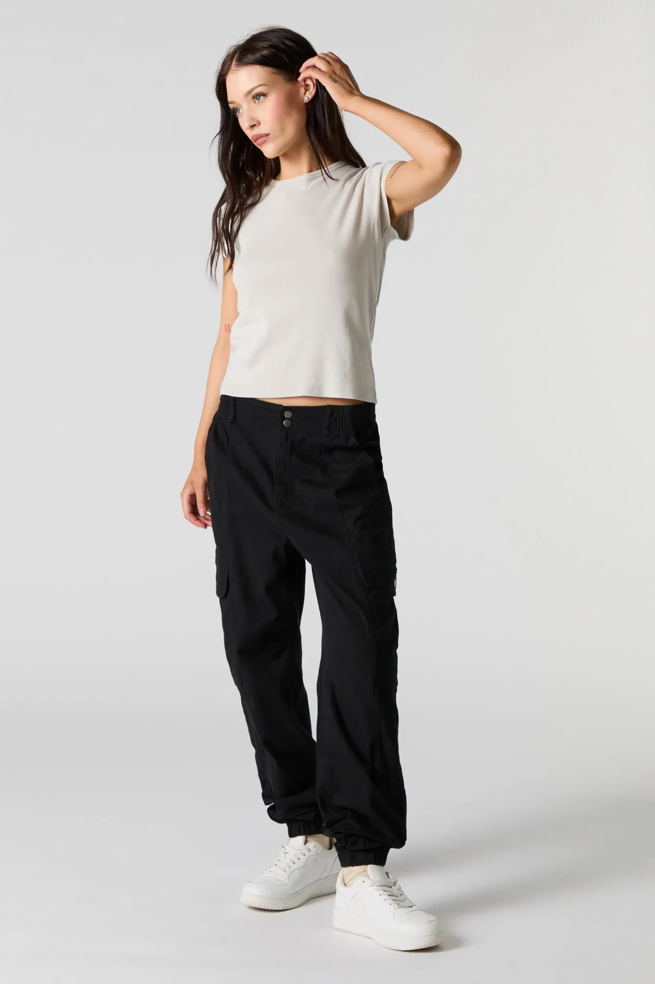 Jogger cargo avec patte de boutonnage double sold by Urban Planet product image thumbnail 4