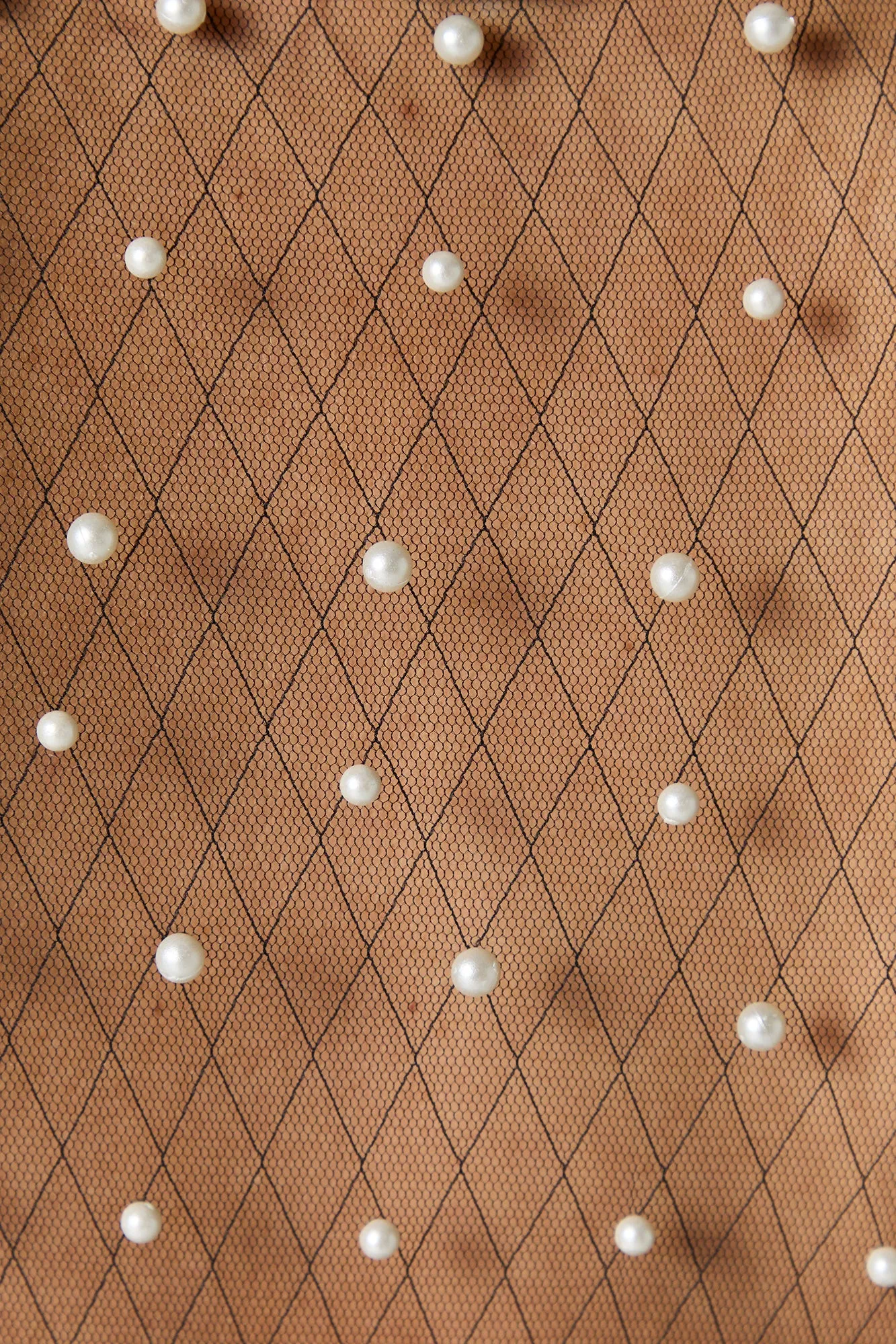 Mesh Faux Pearl Long Sleeve Top sold by Urban Planet product image thumbnail 4