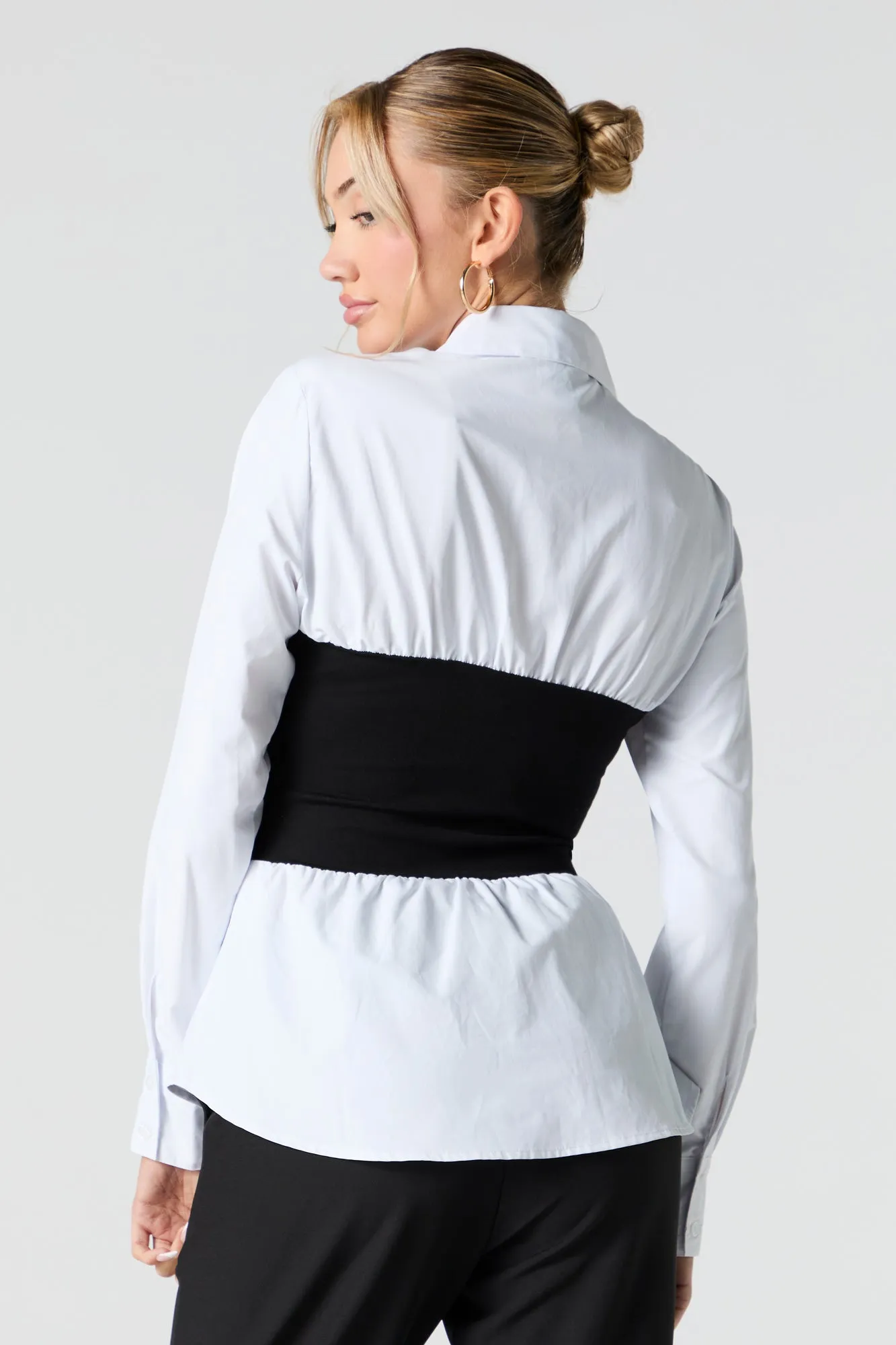 Button-Up Long Sleeve Combo Top sold by Urban Planet product image thumbnail 2