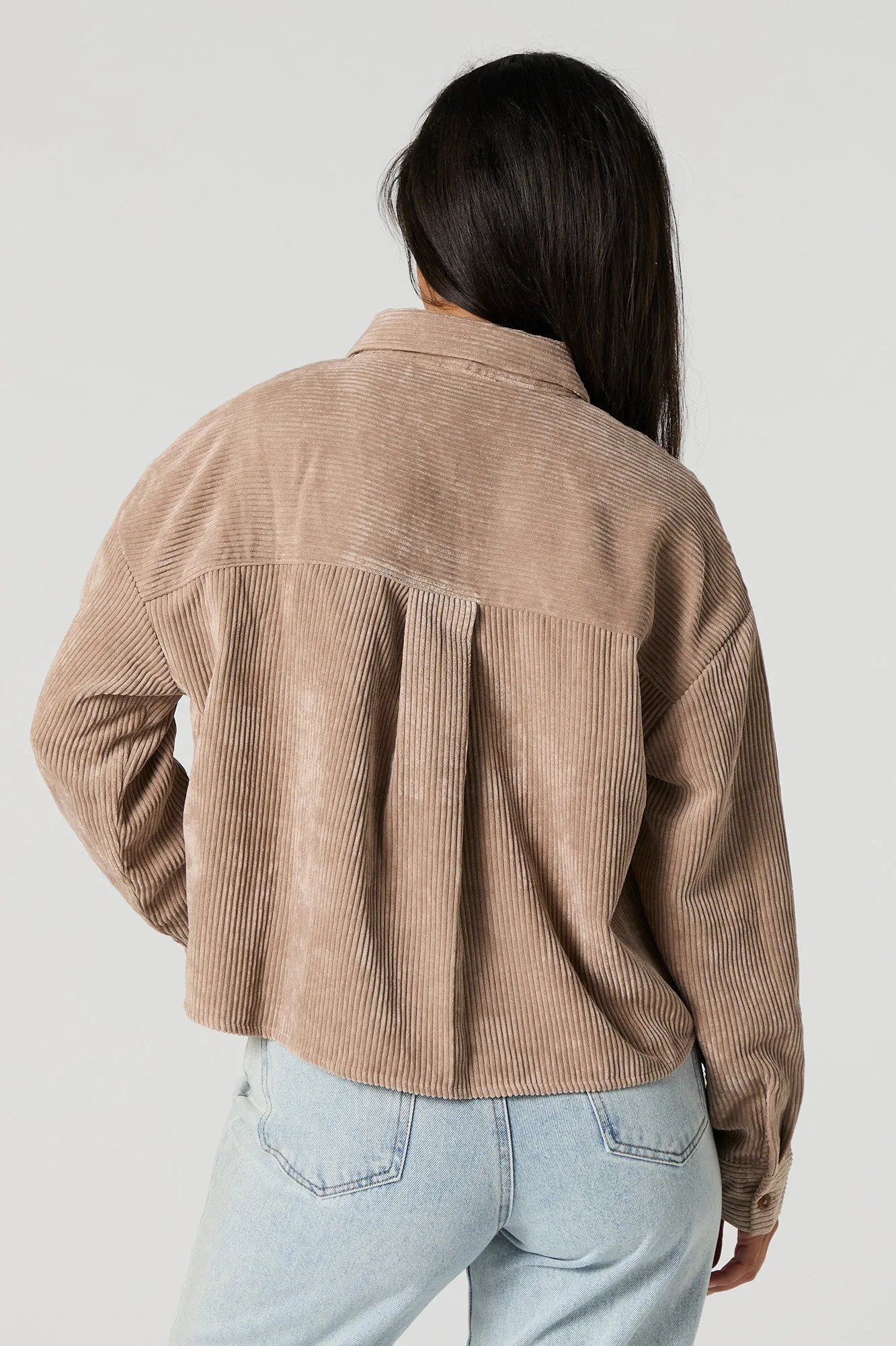 Corduroy Cropped Button-Up Top sold by Urban Planet product image thumbnail 5