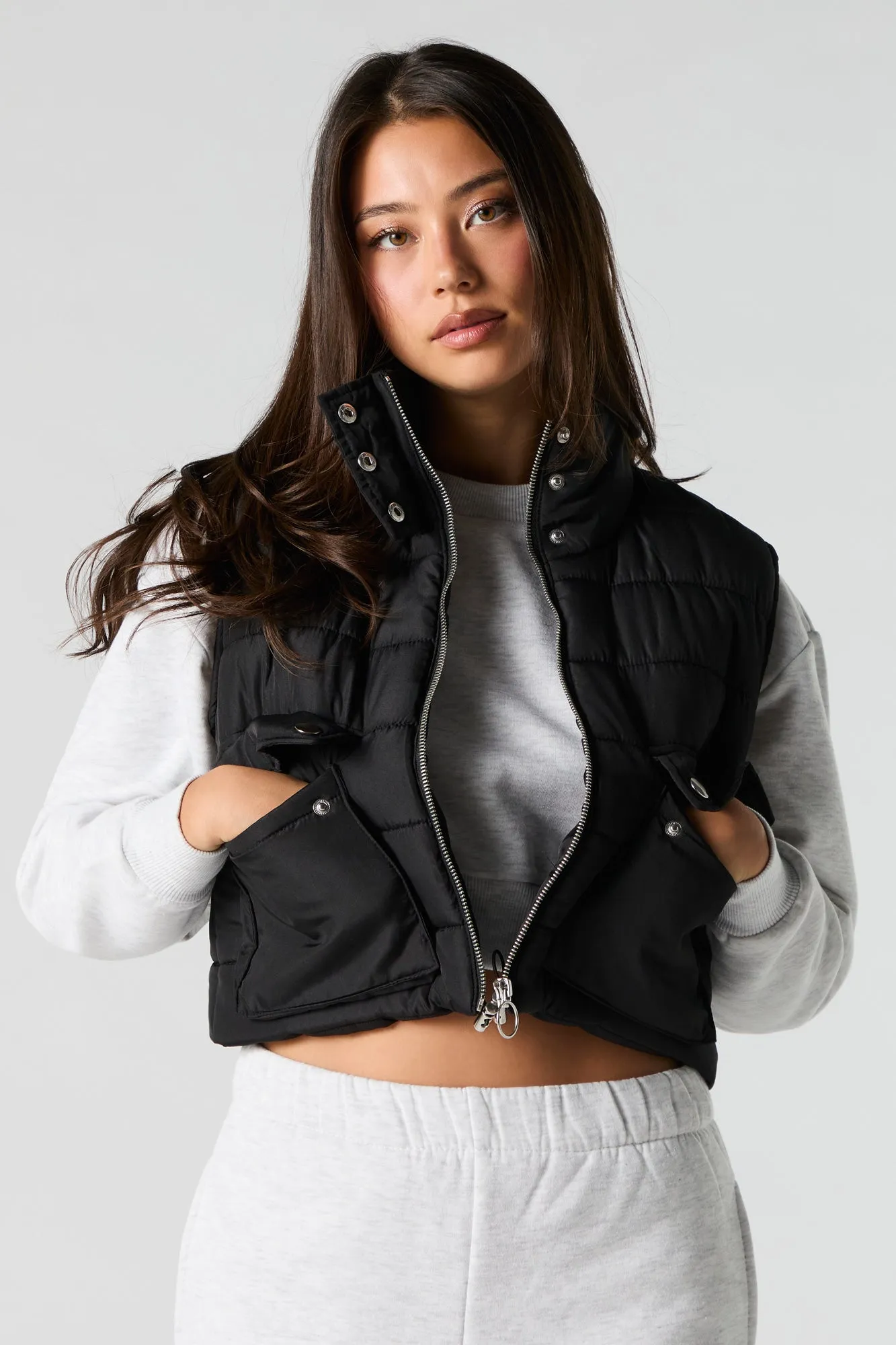 High Neck Puffer Vest sold by Urban Planet product image thumbnail 5