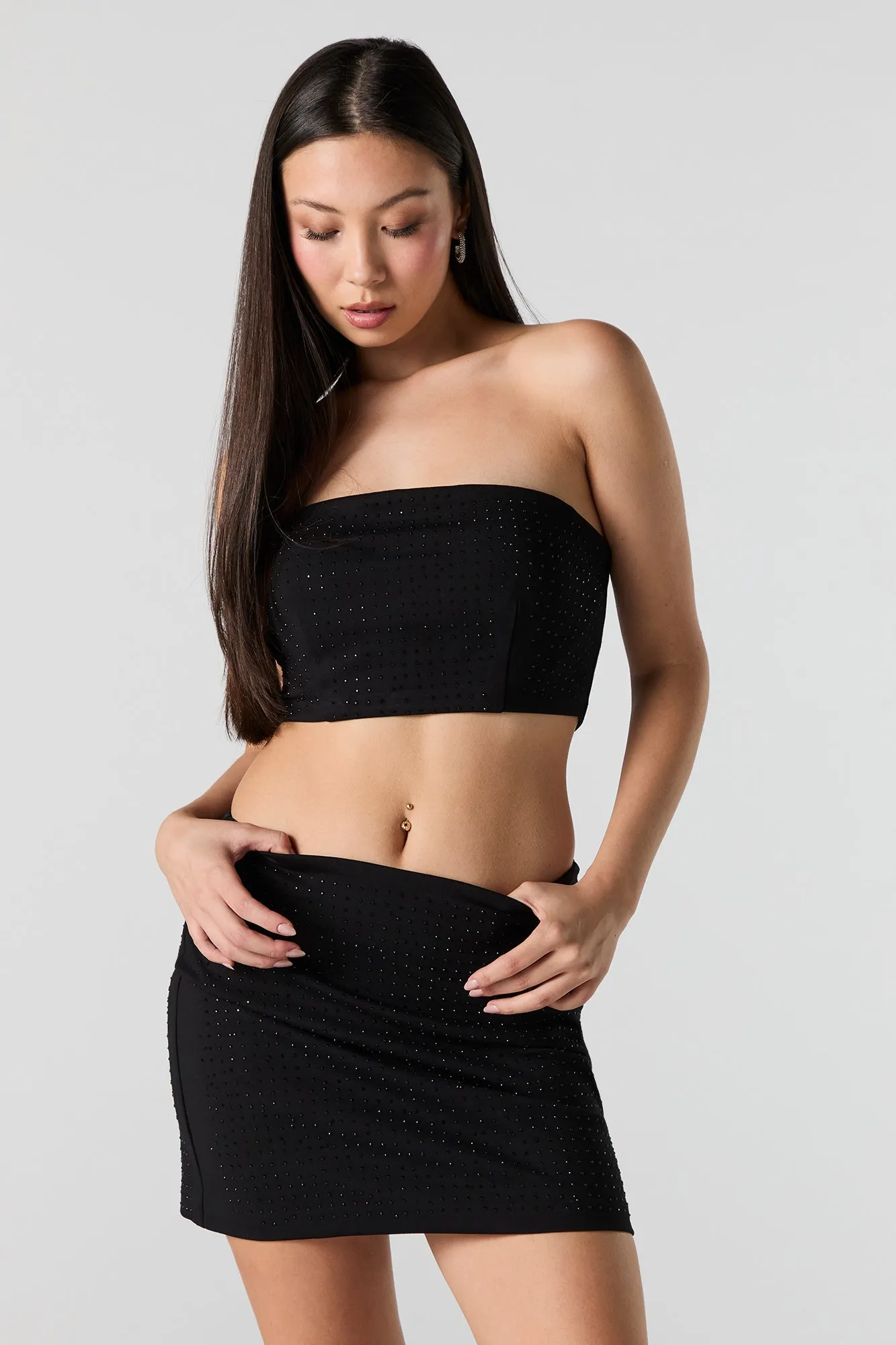 Rhinestone Mini Skirt sold by Urban Planet product image thumbnail 4