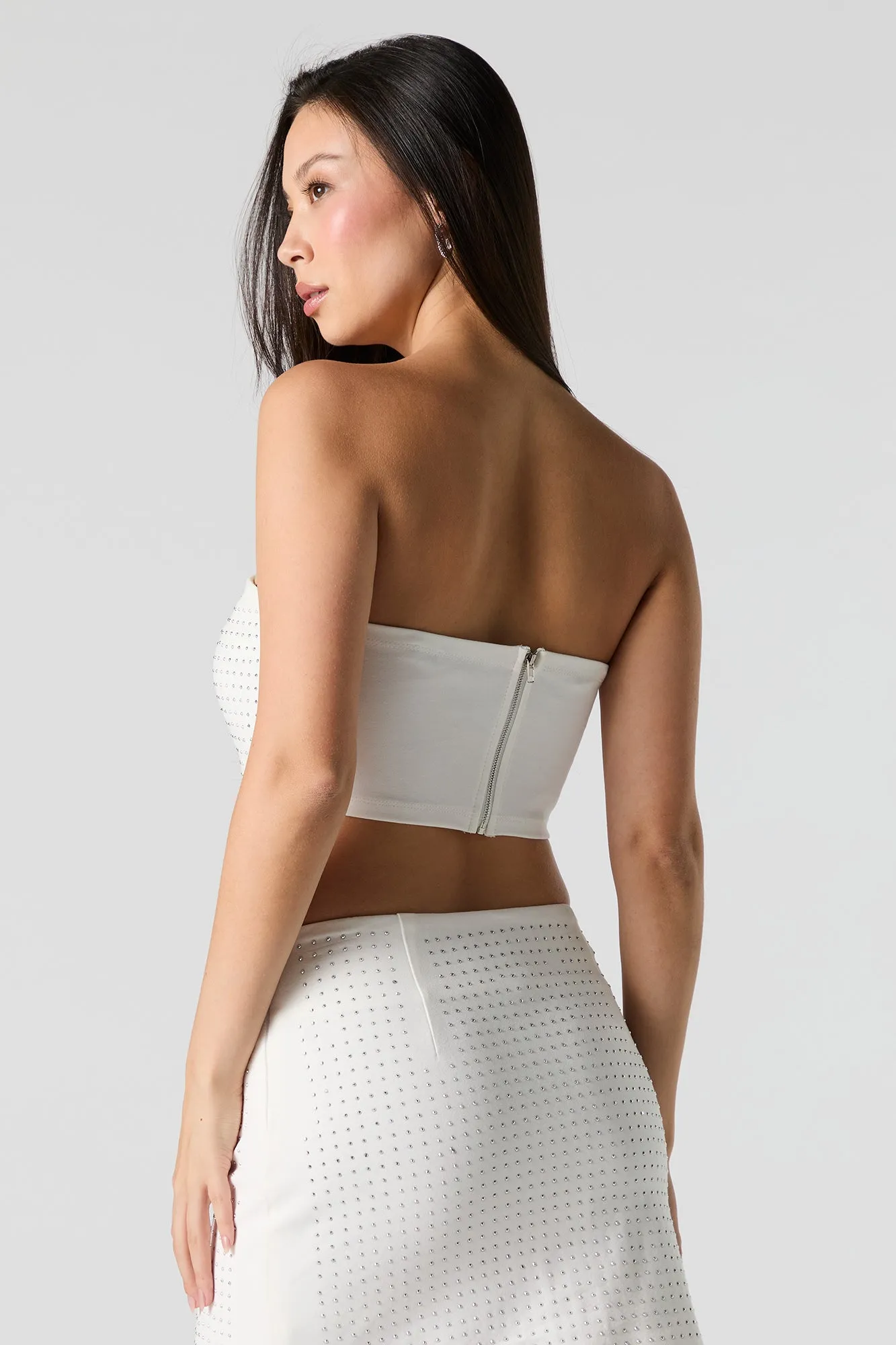 Rhinestone Cropped Tube Top sold by Urban Planet product image thumbnail 2