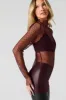 Fishnet Rhinestone Long Sleeve Top sold by Urban Planet