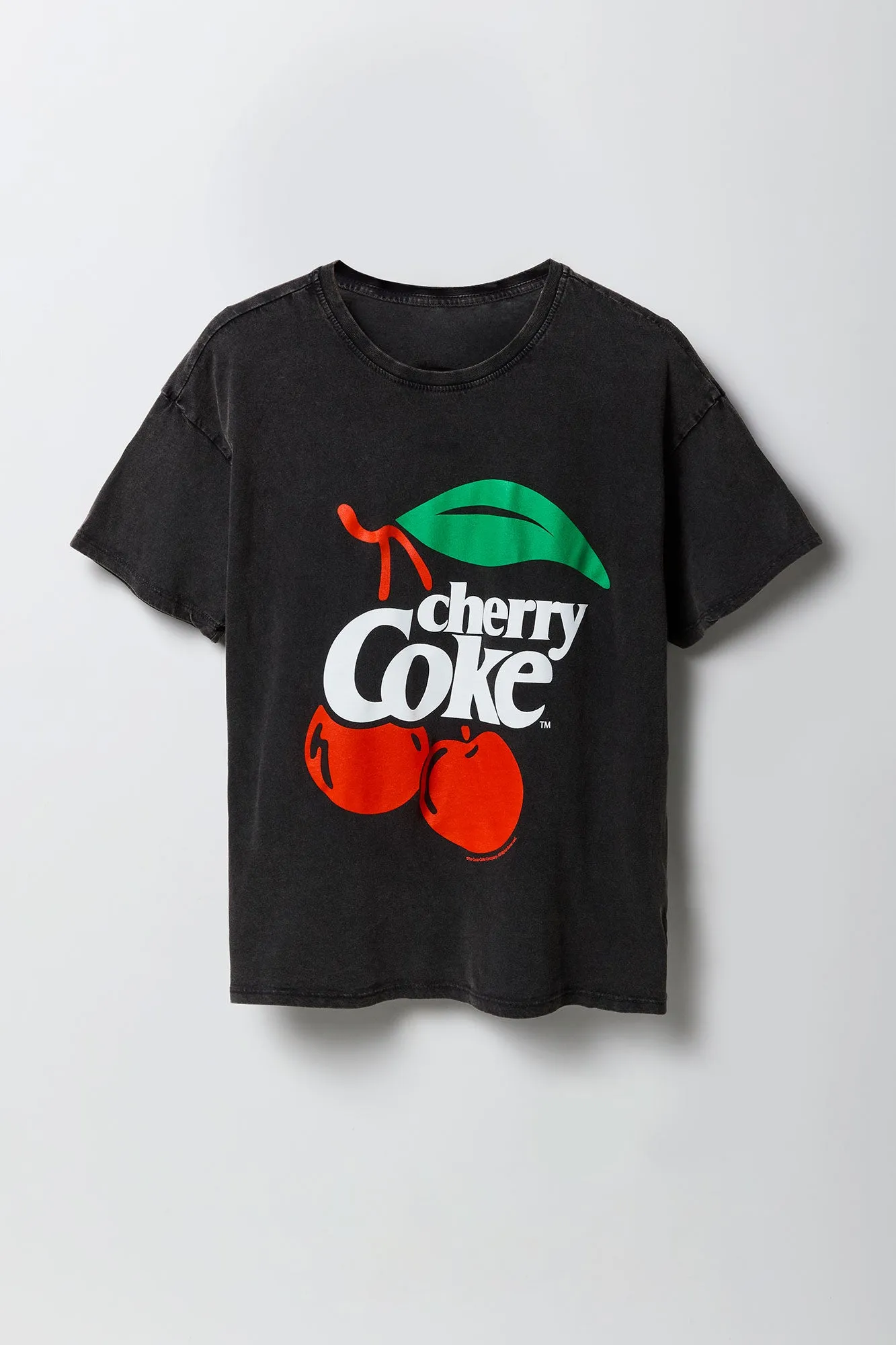 Cherry Coke Graphic Washed Boyfriend T-Shirt sold by Urban Planet product image thumbnail 4