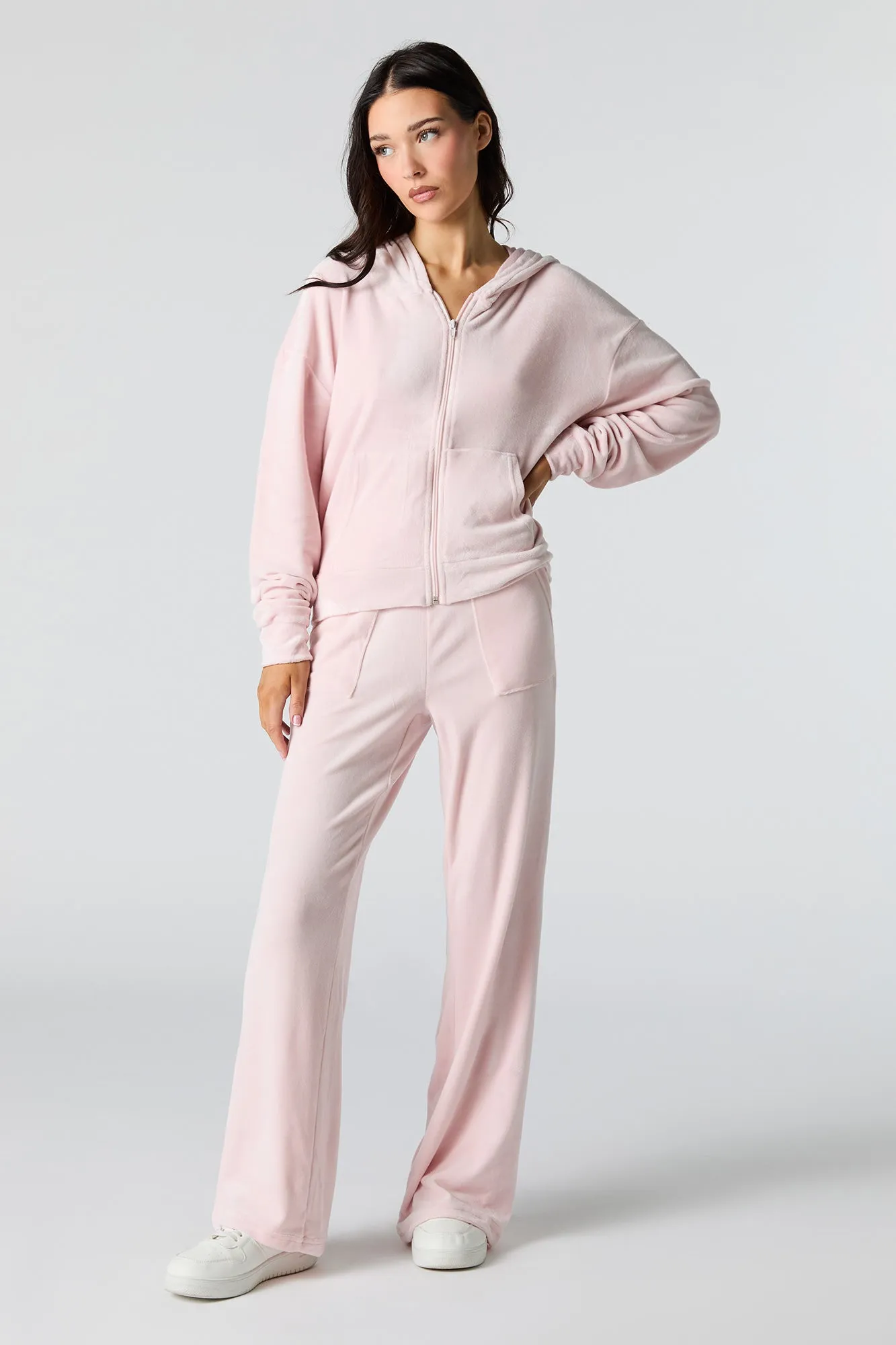 Active Velour Zip-Up Hoodie sold by Urban Planet product image thumbnail 3