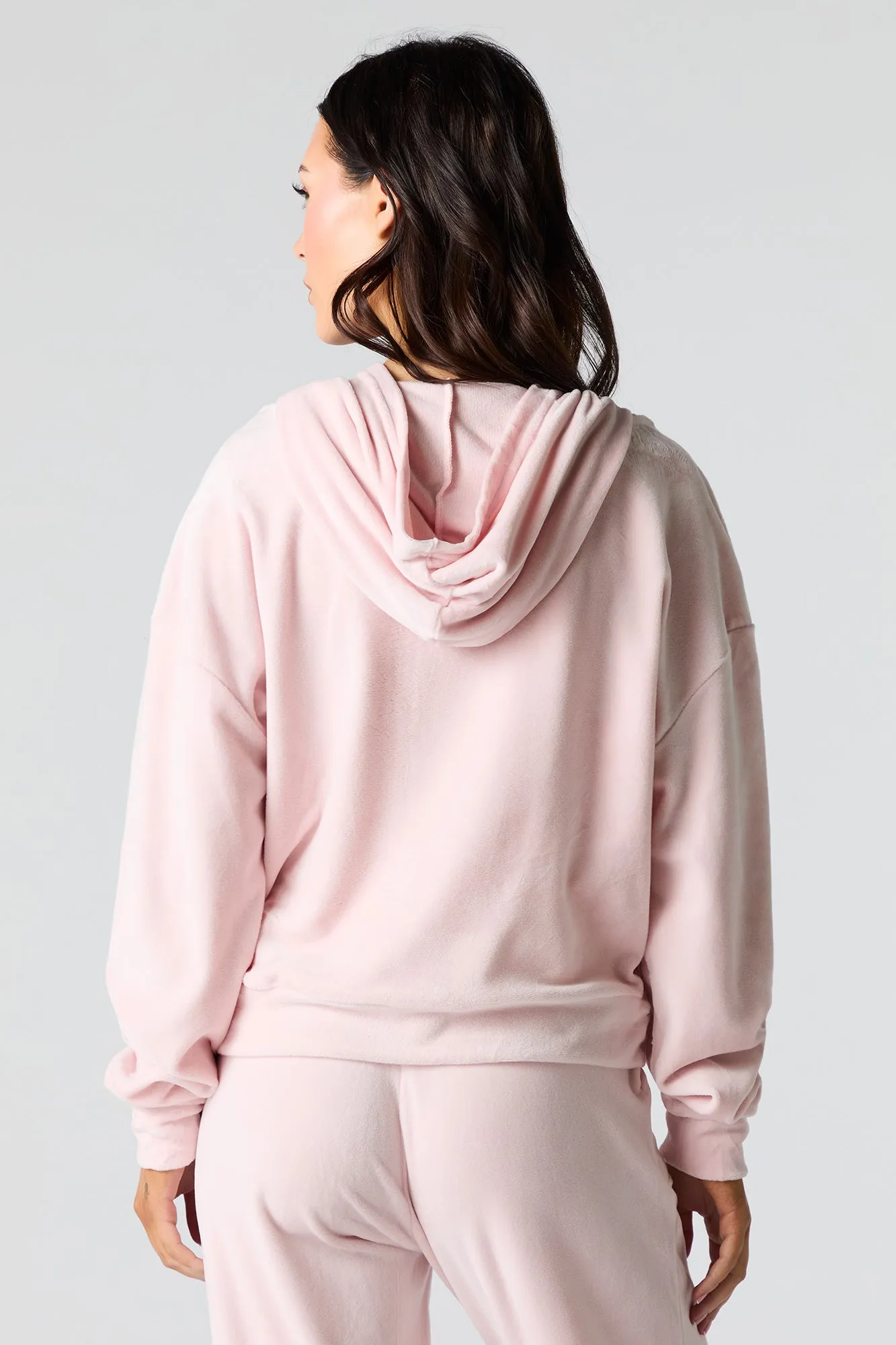 Active Velour Zip-Up Hoodie sold by Urban Planet product image thumbnail 2