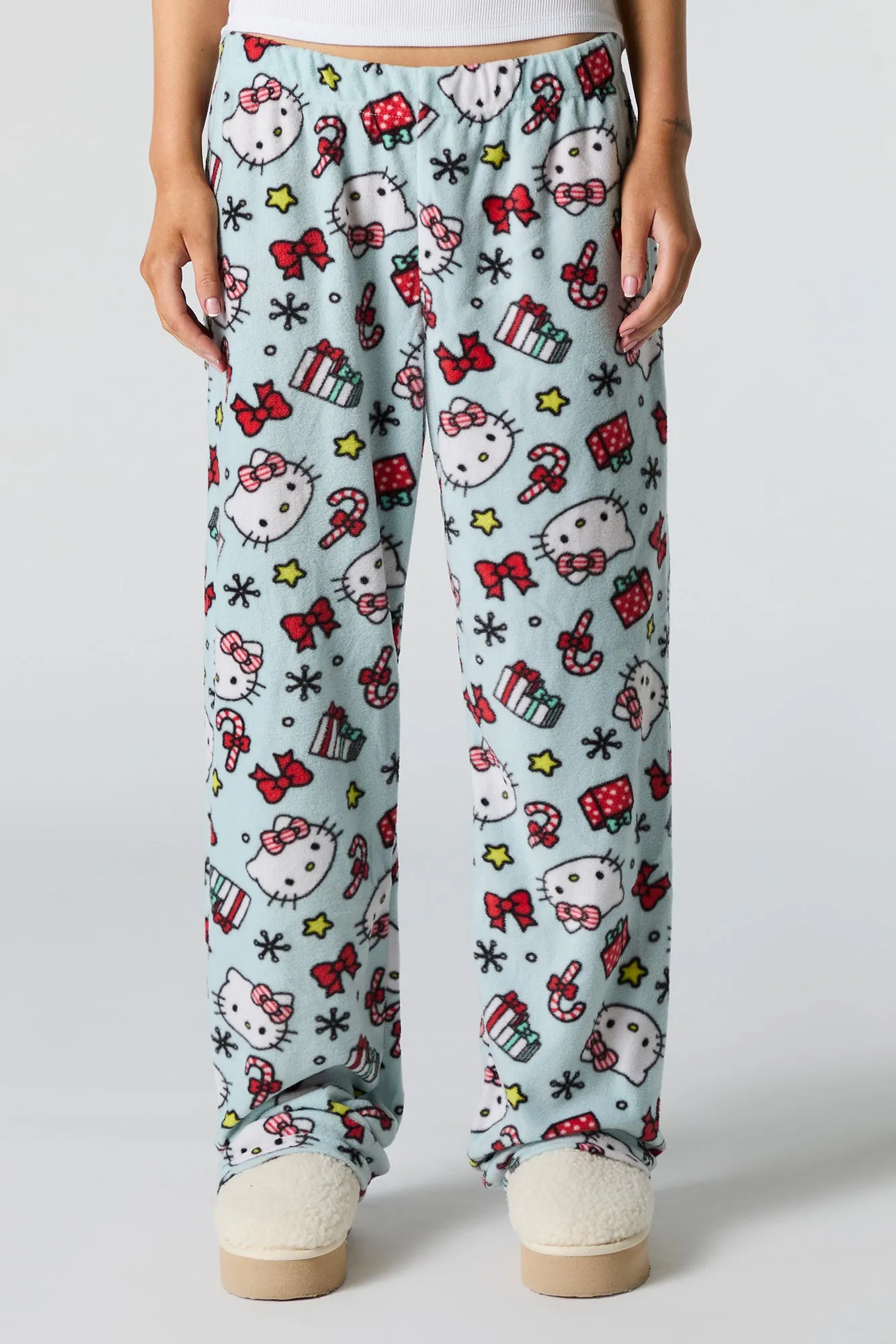 Pantalon de pyjama pelucheux de Noël à imprimé Hello Kitty sold by Urban Planet product image thumbnail 2