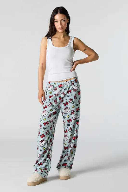 Pantalon de pyjama pelucheux de Noël à imprimé Hello Kitty sold by Urban Planet