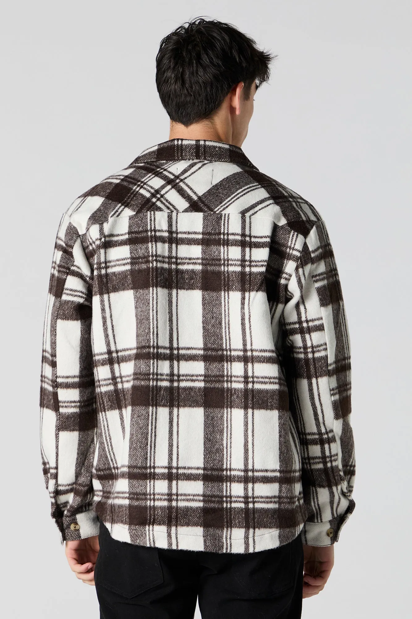 Faux Mohair Plaid Shacket sold by Urban Planet product image thumbnail 2