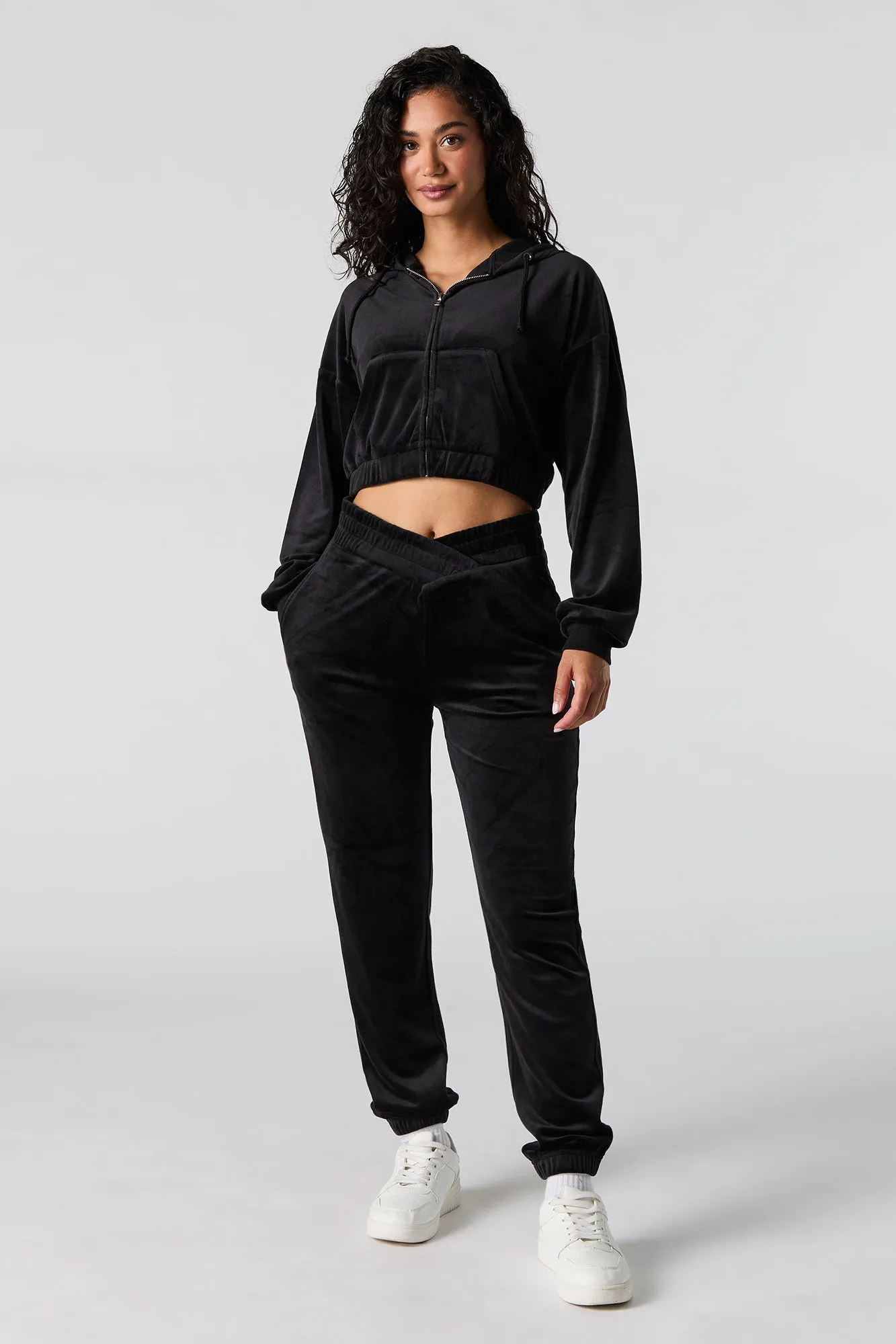 Velour V Waist Jogger sold by Urban Planet product image thumbnail 4
