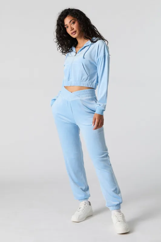 Velour V Waist Jogger sold by Urban Planet