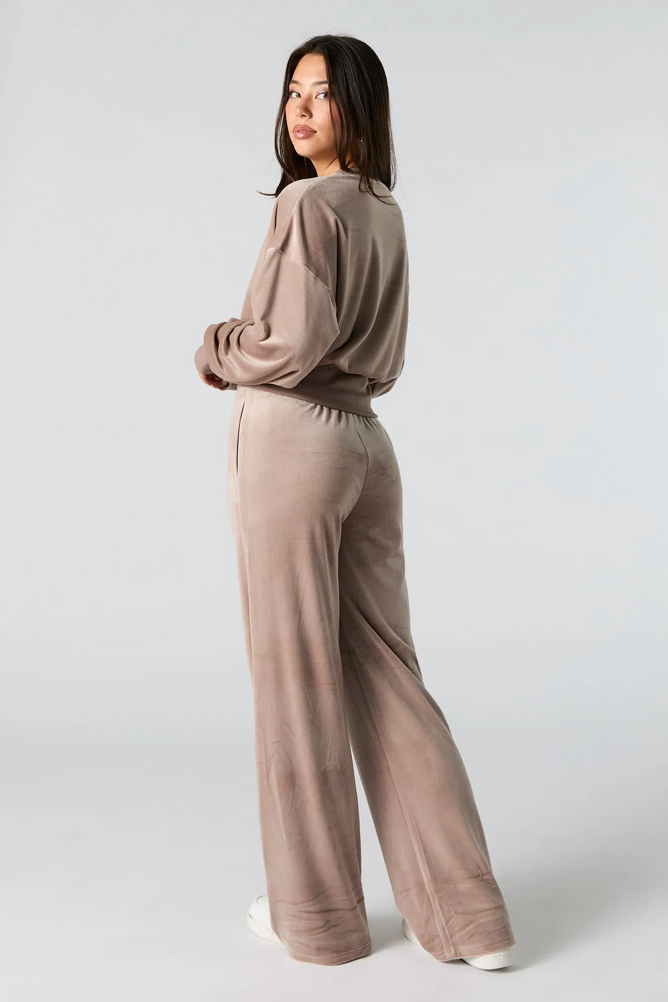 Velour Wide Leg Sweatpant sold by Urban Planet product image thumbnail 3