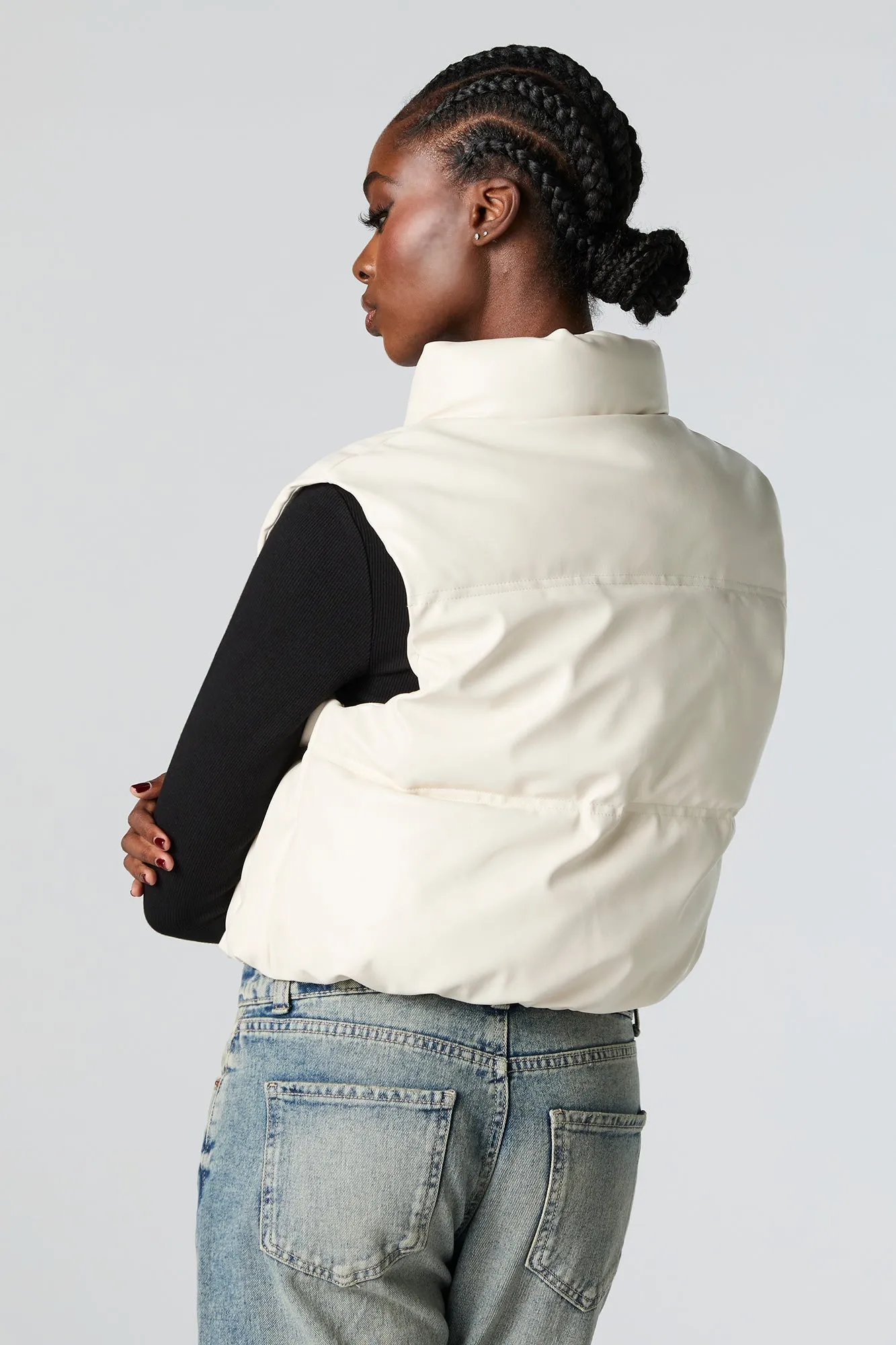 Veste bouffante courte en similicuir sold by Urban Planet product image thumbnail 2