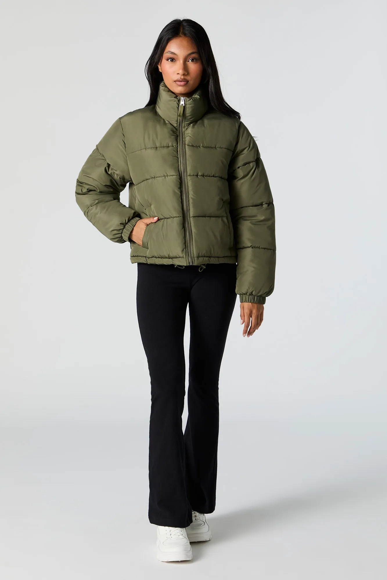 Mock Neck Puffer Jacket sold by Urban Planet product image thumbnail 5