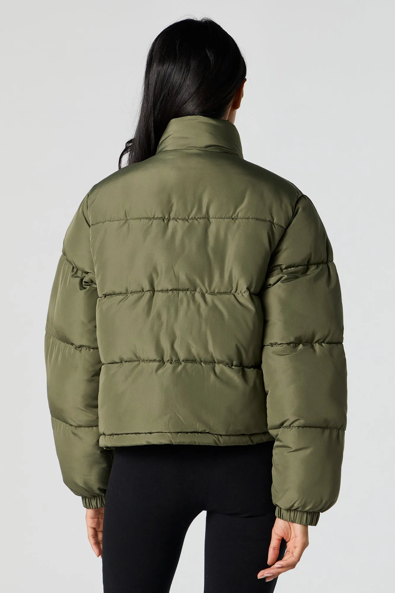 Mock Neck Puffer Jacket sold by Urban Planet product image thumbnail 4