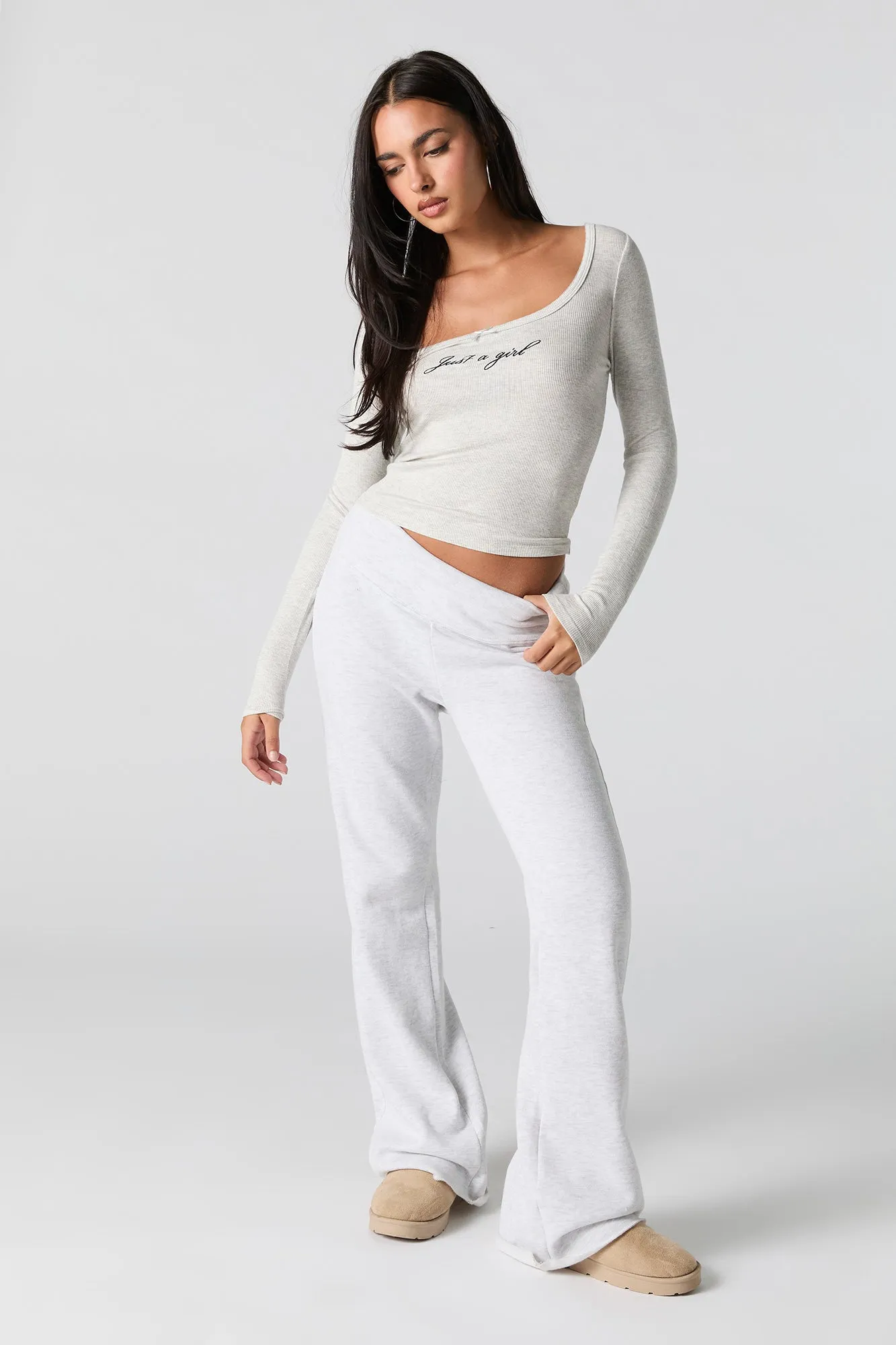 Embroidered Scoop Neck Long Sleeve Top sold by Urban Planet product image thumbnail 3