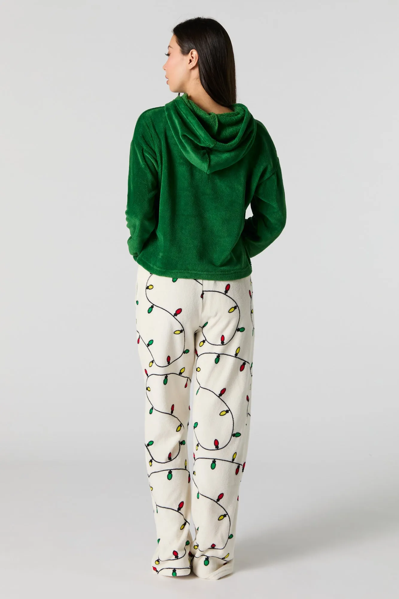 Christmas Print Plush Pajama Bottom sold by Urban Planet product image thumbnail 3