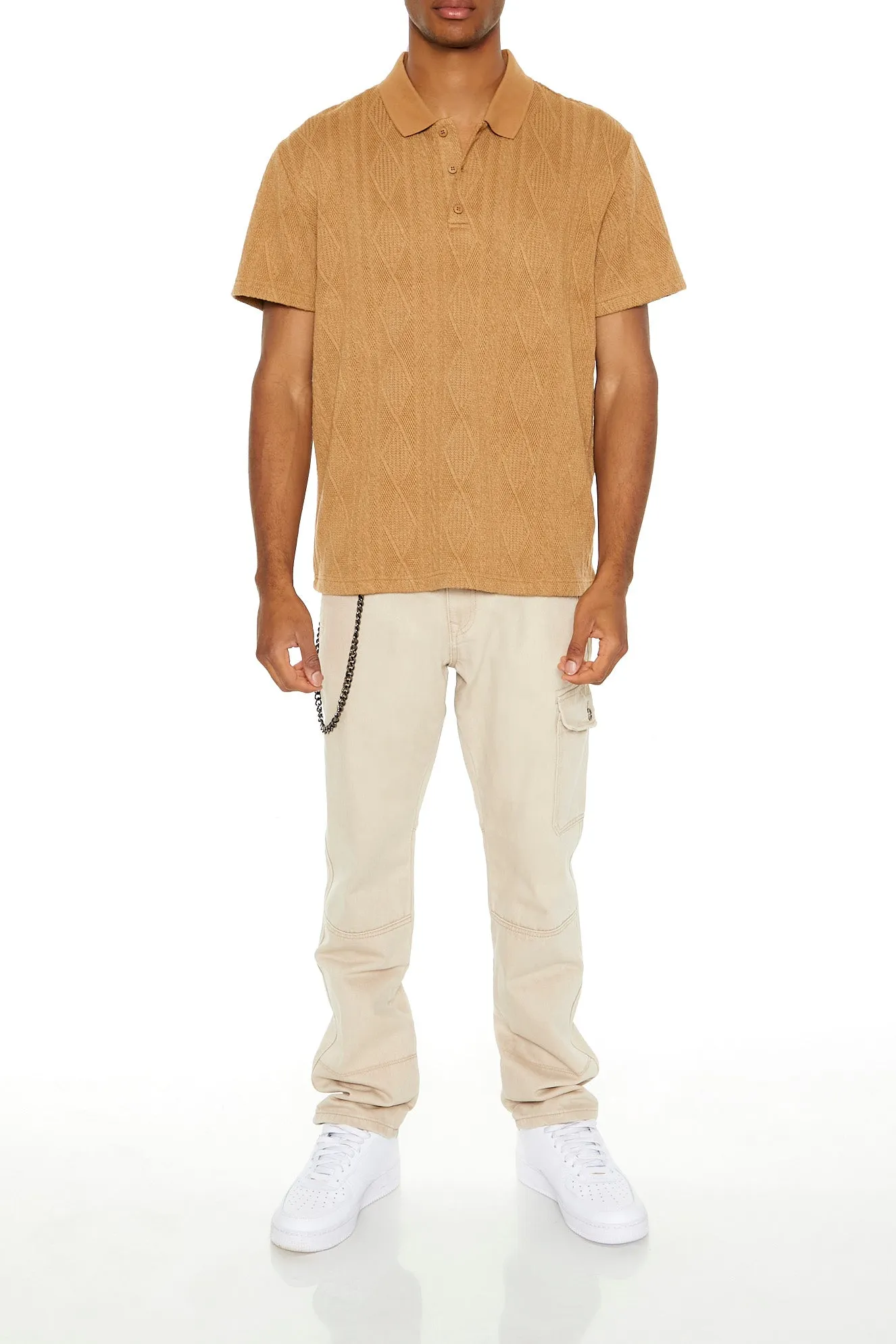 Textured Lace Polo Top sold by Urban Planet product image thumbnail 2