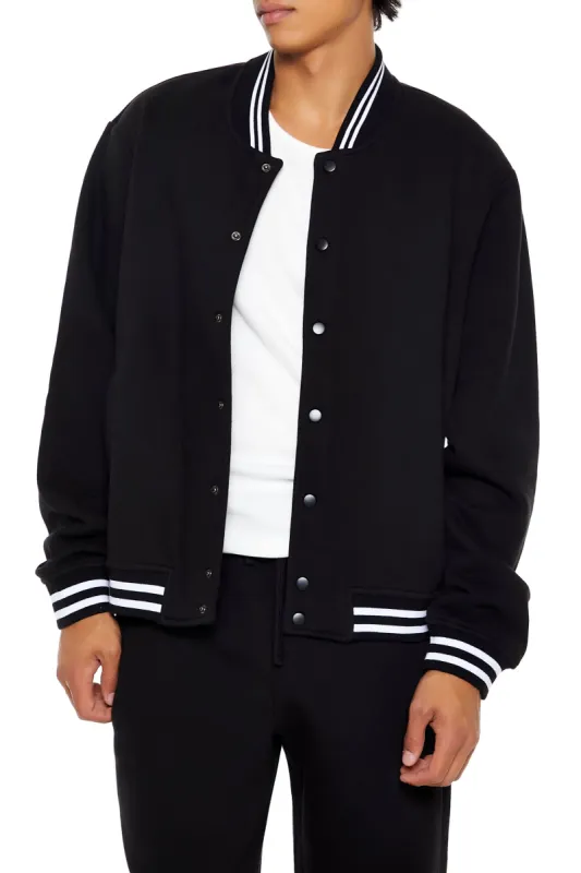 Blouson aviateur rayé de style universitaire en molleton sold by Urban Planet
