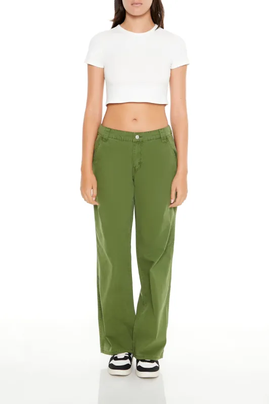 Pantalon cargo utilitaire mi-taille en popeline sold by Urban Planet