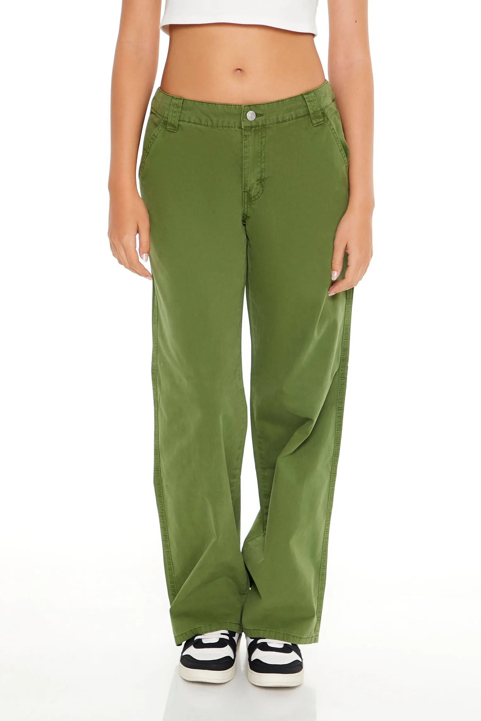 Pantalon cargo utilitaire mi-taille en popeline sold by Urban Planet product image thumbnail 2