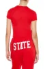 T-shirt ultracourt rouge à imprimé State sold by Urban Planet