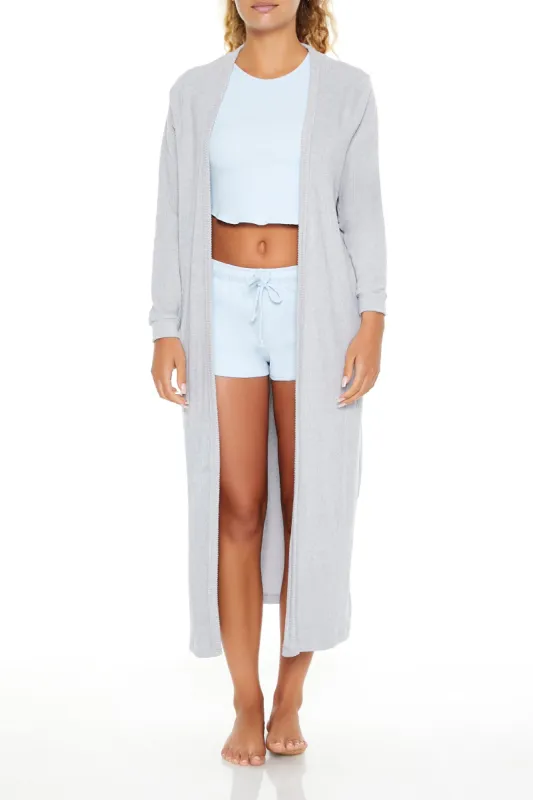 Peignoir long ouvert côtelé sold by Urban Planet