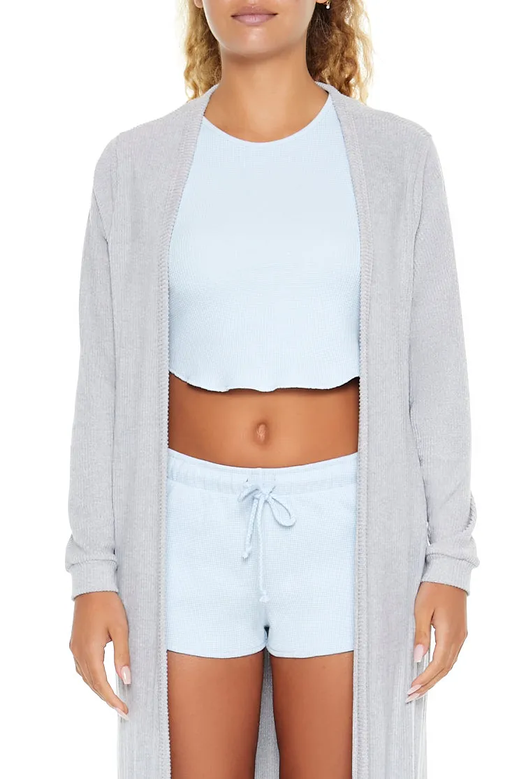 Peignoir long ouvert côtelé sold by Urban Planet product image thumbnail 2