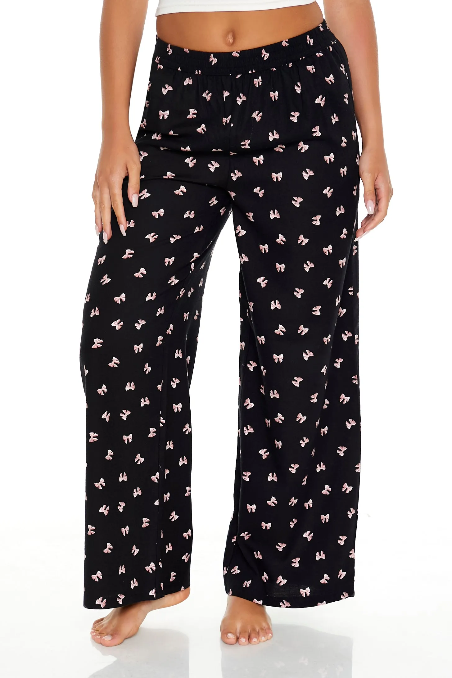 Bow Print Wide Leg Pajama Pant sold by Urban Planet product image thumbnail 2