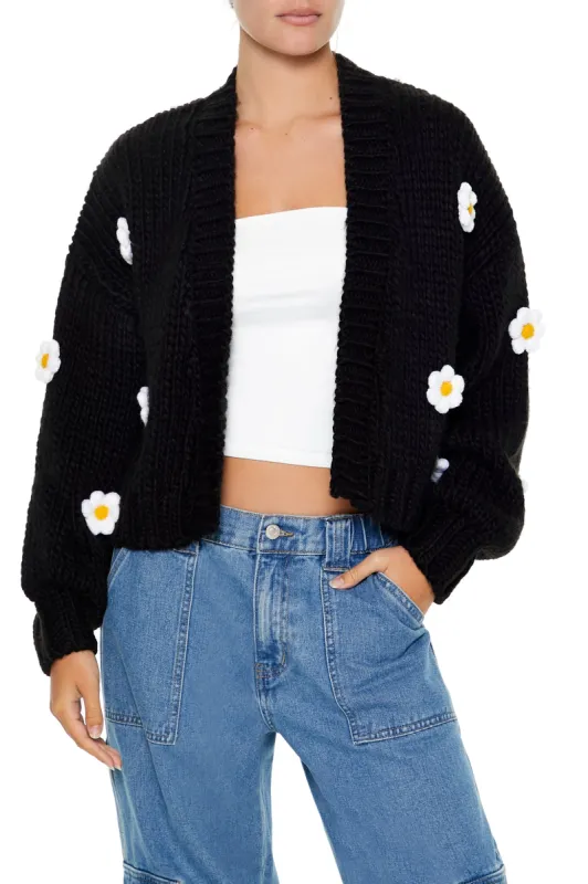 Cardigan en tricot avec motif de marguerites sold by Urban Planet