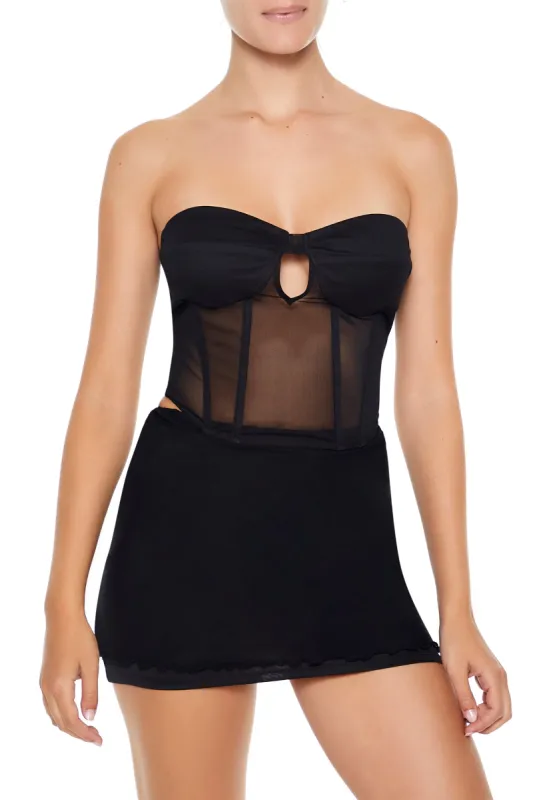 Mesh Corset Tube Top sold by Urban Planet