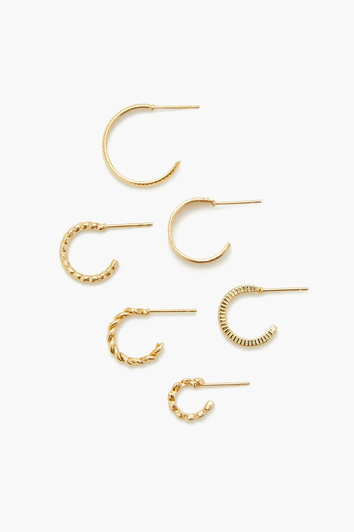 Etched Hoop Earring Set (12 Pcs) sold by Urban Planet product image thumbnail 2