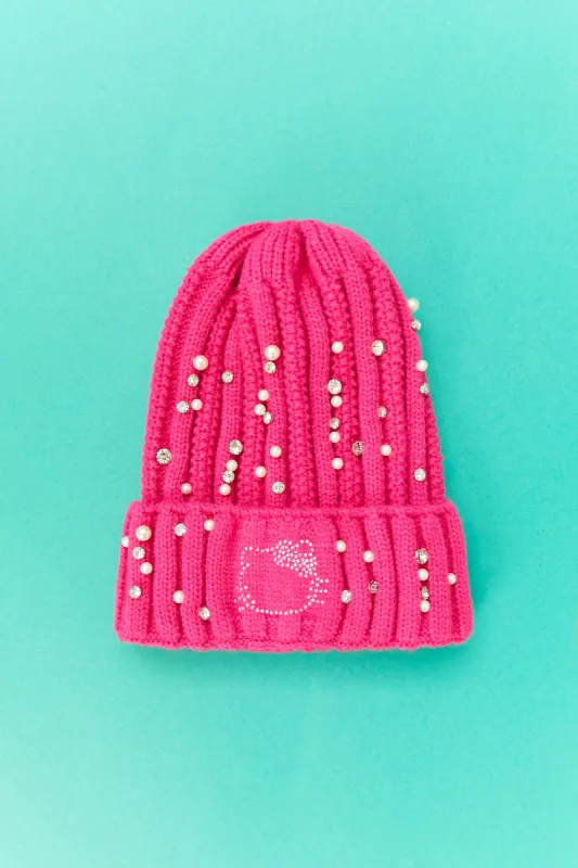 Tuque à imprimé Hello Kitty avec similiperles et pierres du Rhin sold by Urban Planet