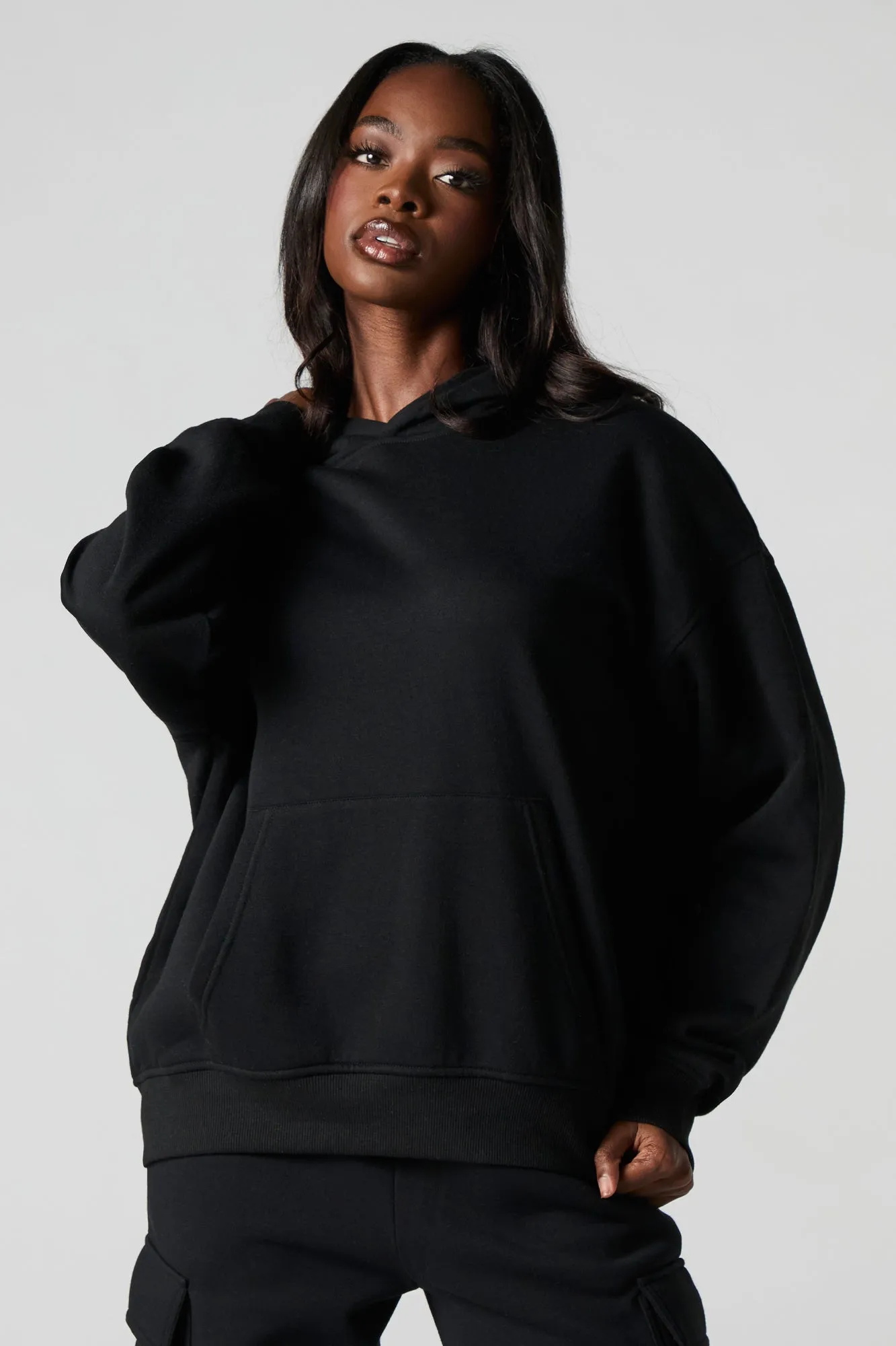 Oversized Fleece Hoodie sold by Urban Planet product image thumbnail 5