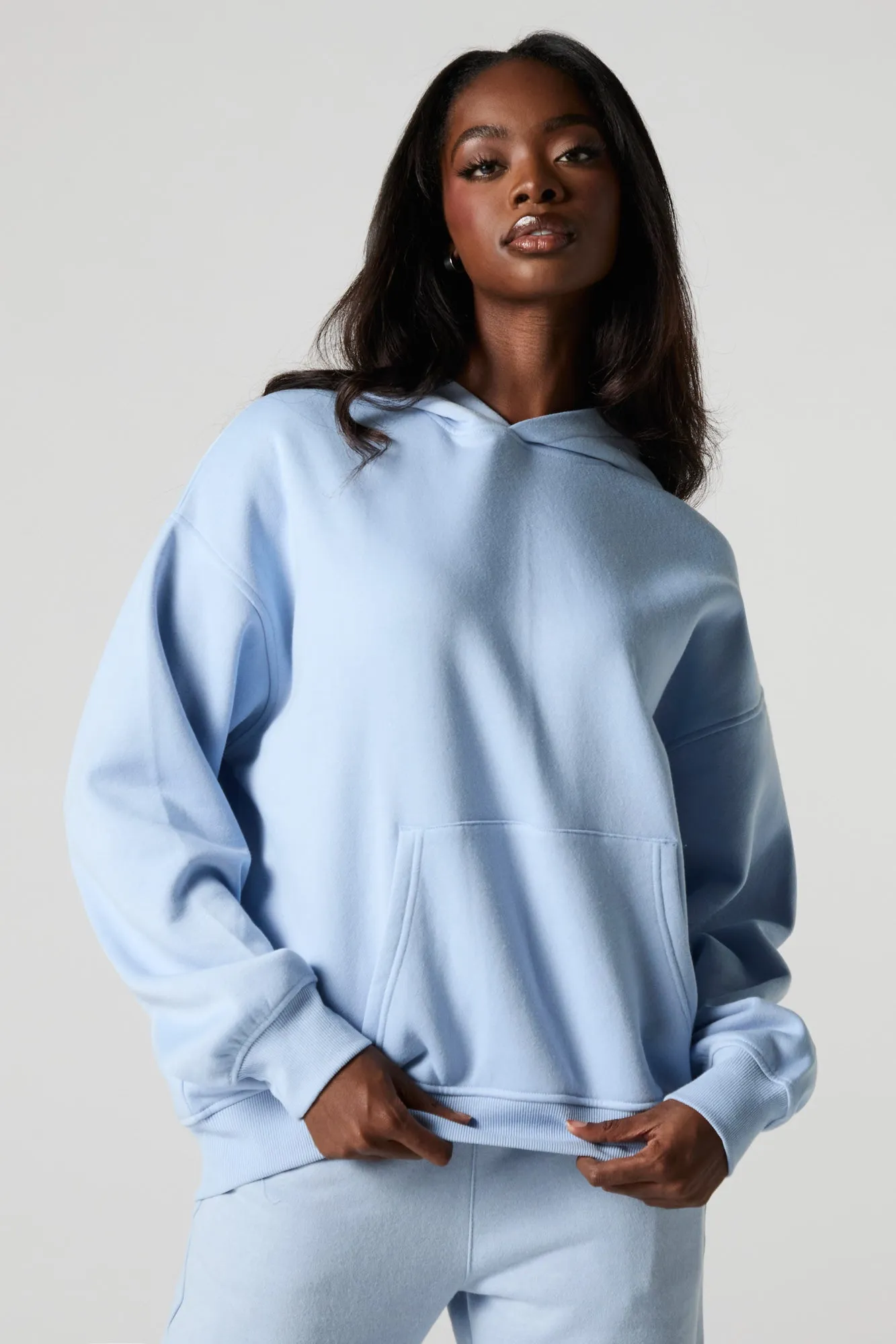 Oversized Fleece Hoodie sold by Urban Planet product image thumbnail 4