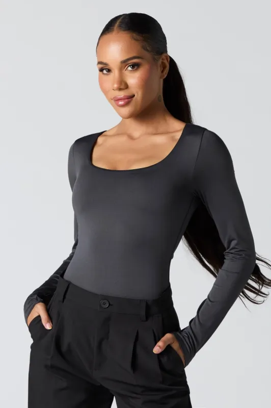 Contour Scoop Neck Long Sleeve Bodysuit sold by Urban Planet