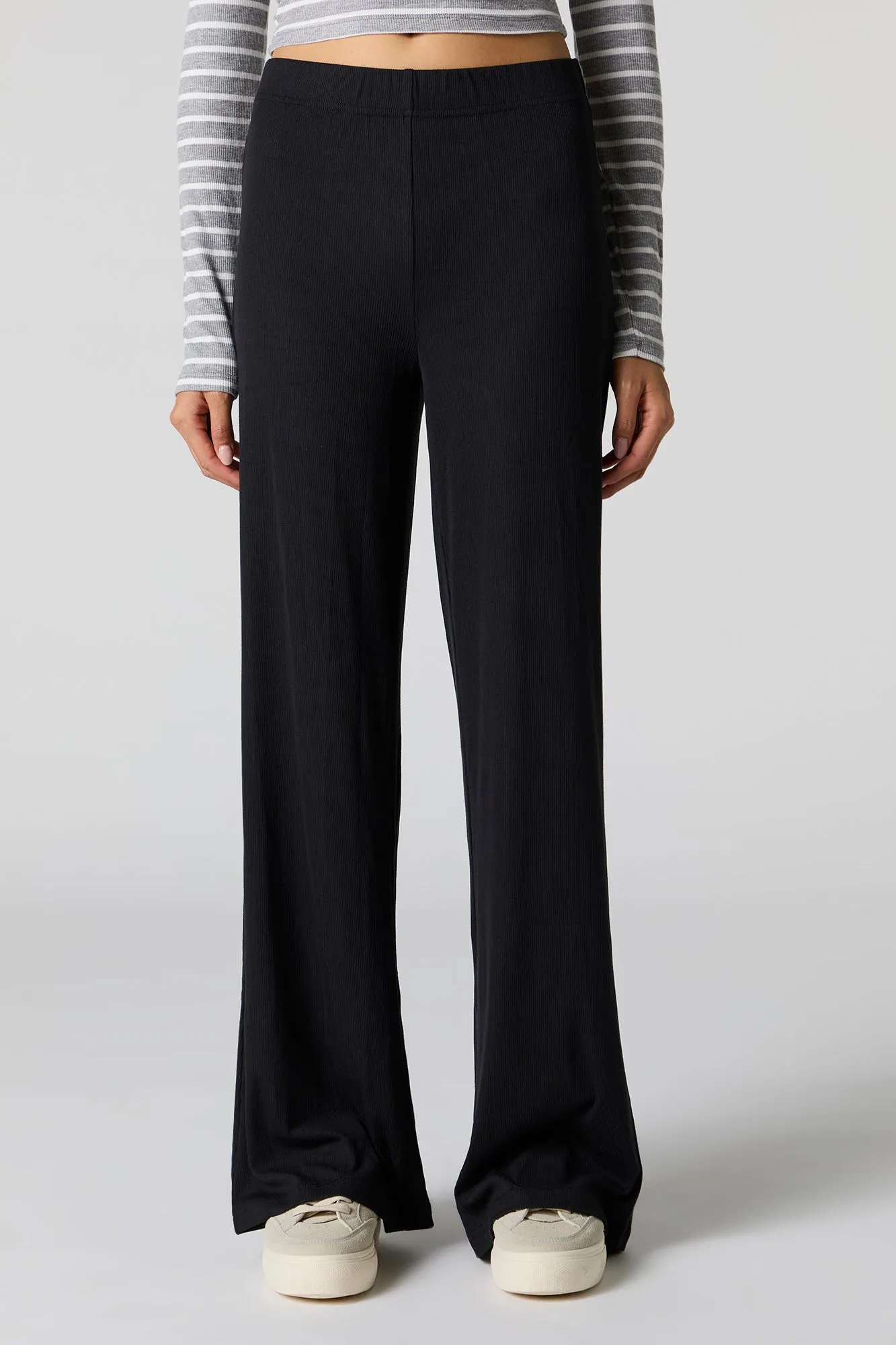 Soft Ribbed Wide Leg Pant sold by Urban Planet product image thumbnail 5