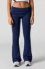 Pantalon à jambe évasée en molleton doux avec bande de taille repliée sold by Urban Planet