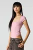 Contour Square Neck Short Sleeve Bodysuit sold by Urban Planet