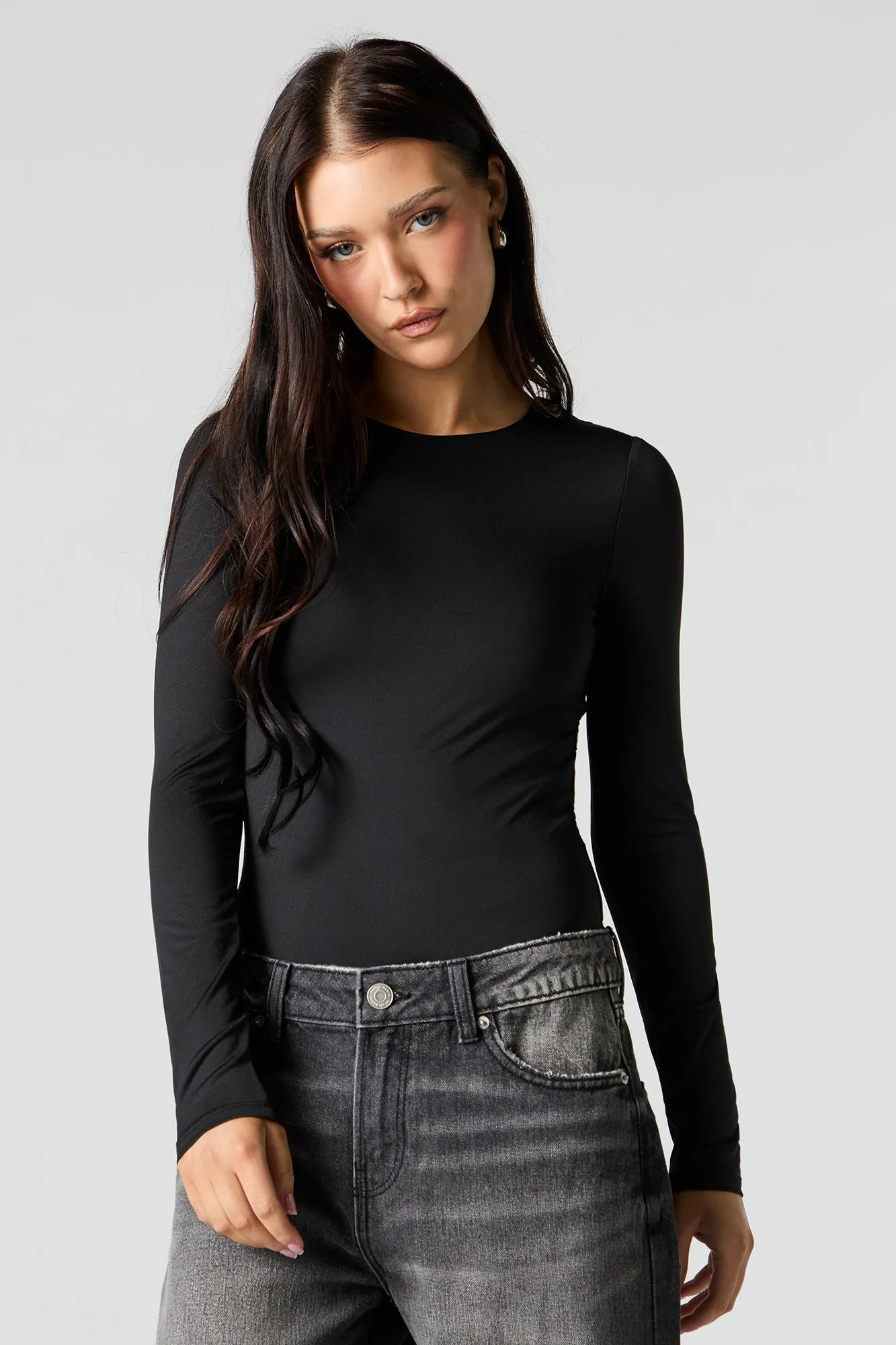 Contour Crewneck Long Sleeve Bodysuit sold by Urban Planet product image thumbnail 5
