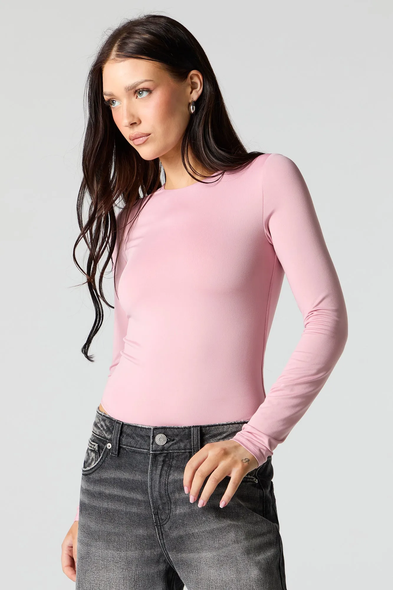 Contour Crewneck Long Sleeve Bodysuit sold by Urban Planet