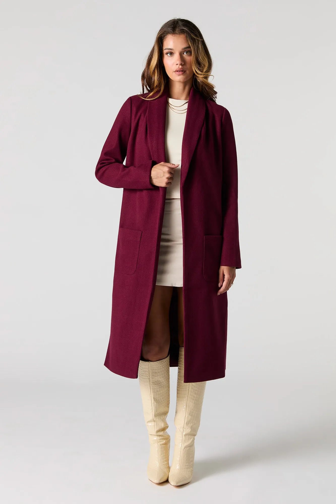 Blouson ouvert long avec col sold by Urban Planet product image thumbnail 4